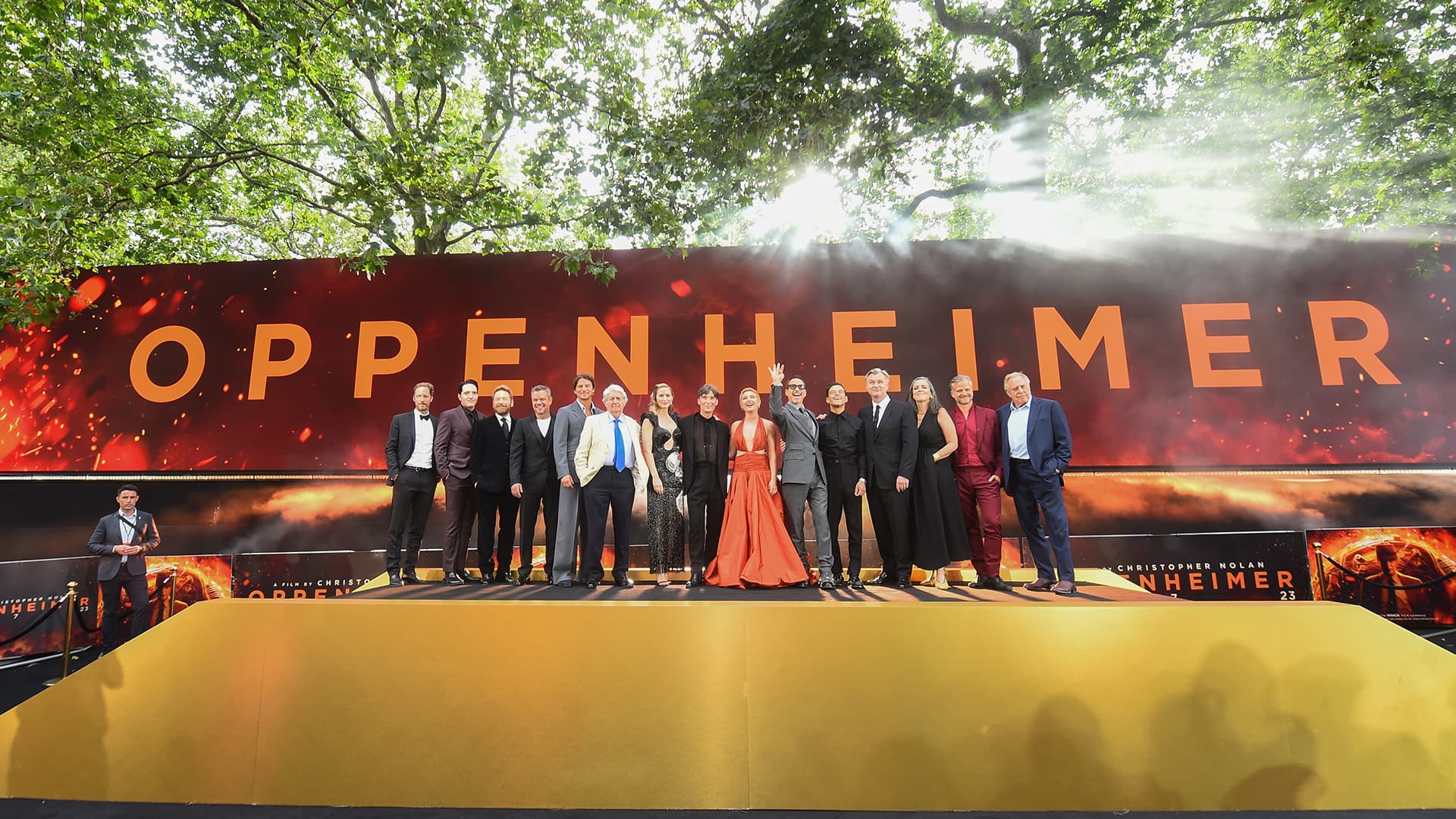 Oppenheimer, London film launch with cast on the red carpet