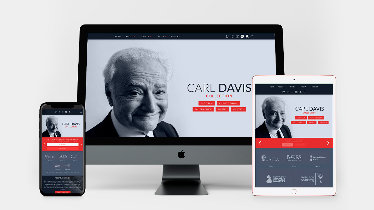 Carl Davis Collection Website Devises